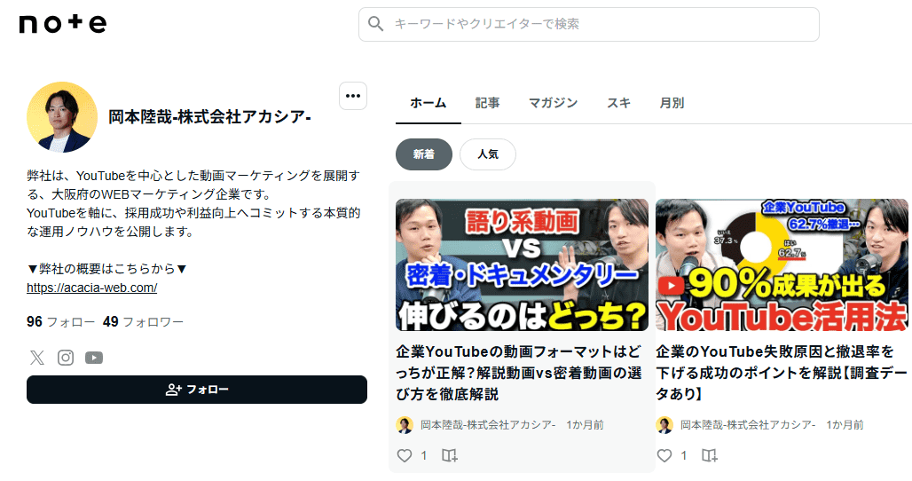 ②プラットフォーム型（note等）