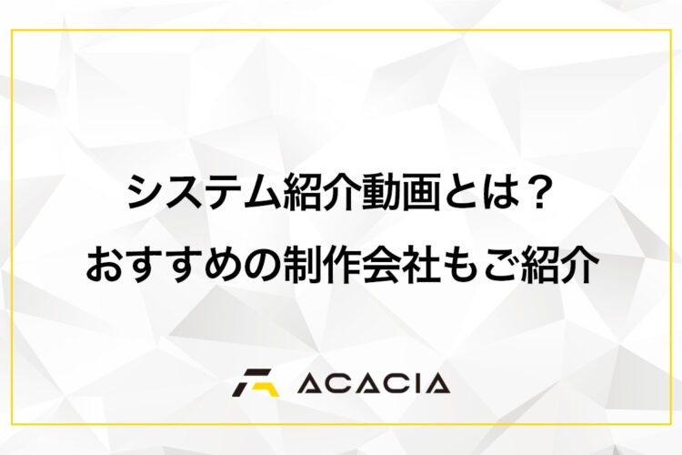 システム紹介動画とは？制作メリットとおすすめ会社