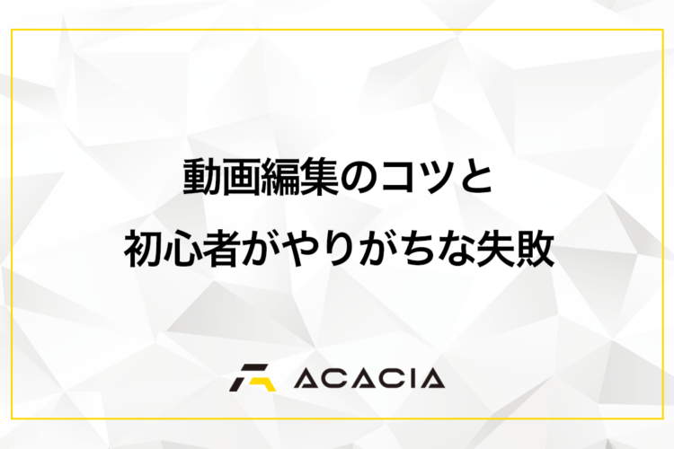 動画編集のコツと初心者がやりがちな失敗の改善策を徹底解説